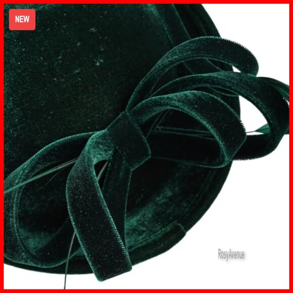 Velvet Fascinator Hat for Special Occasions, Adjustable Headband, Dry Clean Only